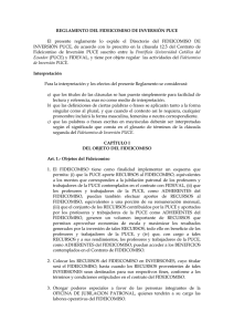 REGLAMENTO DEL FIDEICOMISO DE INVERSIÓN PUCE El