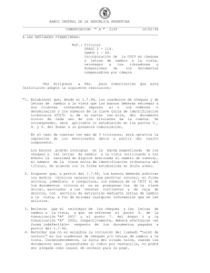 comunicacion - del Banco Central de la República Argentina