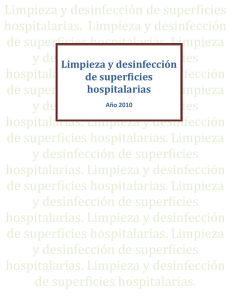 Limpieza y desinfección de superficies hospitalarias
