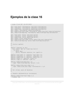 Ejemplos de la clase 16 - Universidad de Alicante