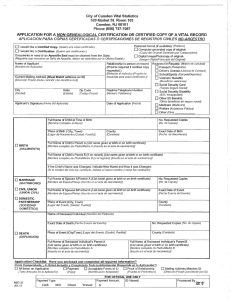 Page 1 City of Camden Vital Statistics 520 Market St. Room 103