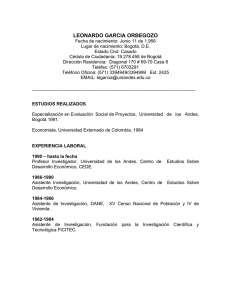 LEONARDO GARCIA ORBEGOZO - Universidad de los Andes