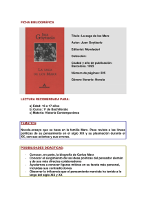 La saga de los Marx Autor: Juan Goytisolo Editorial: Mondadori