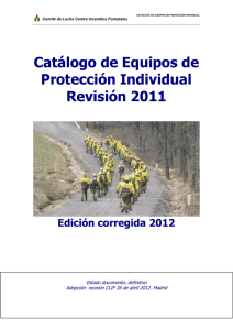 Catálogo de Equipos de Protección Individual (EPI)