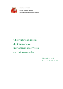 Observatorio de precios del transporte de mercancías por