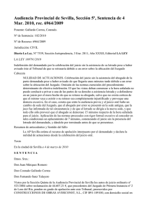 ap sevilla indefension del demandado por la celebracion del juicio sin