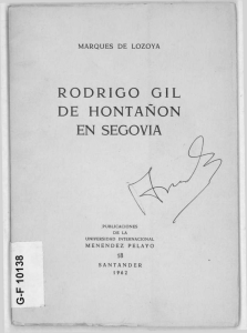 RODRIGO GIL DE HONTAÑON EN SEGOVIA