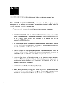 Guia Aclaración requisitos para conceder la autorización de