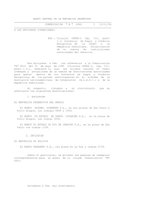 comunicacion " b - del Banco Central de la República Argentina