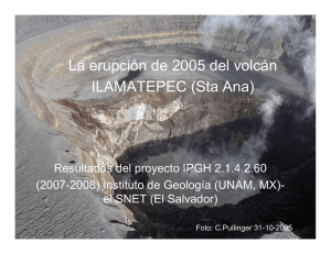 La erupción de 2005 del volcán ILAMATEPEC (Sta Ana)