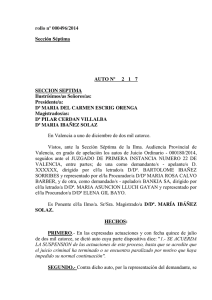 AAP valencia 1-12-14. Bankia, No prejudicilidad