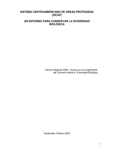 SISTEMA CENTROAMERICANO DE ÁREAS PROTEGIDAS (SICAP