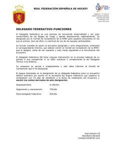 delegado federativo-funciones - Real Federación Española de Hockey