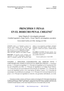 Principios y penas en el Derecho penal chileno