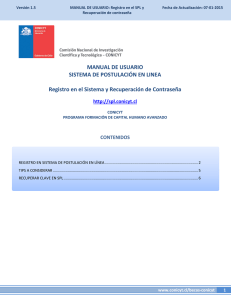 Manual de uso del SPL - Registro y Recuperación de