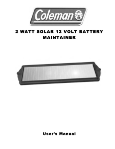 2 watt solar 12 volt battery maintainer