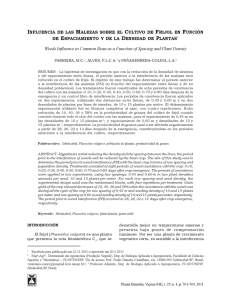 761 Weeds Influence in Common Bean as a Function of