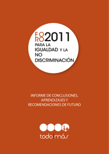 Foro 2011 para la igualdad y la no discriminación