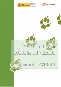 Taller didáctico fauna diversa. Memoria 2014-2015