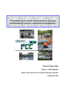 ¨Mantenimiento de Fuentes Ornamentales de Zaragoza