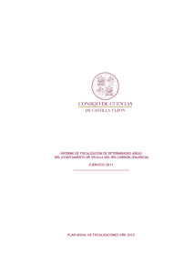 INFORME DE FISCALIZACIÓN DE DETERMINADAS ÁREAS DEL