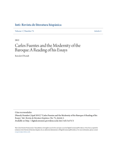 Carlos Fuentes and the Modernity of the Baroque:A Reading of his
