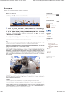 Emergente: Incendio y naufragio de barco ruso en Canarias
