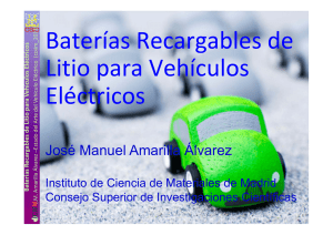 Baterías Recargables de Litio para Vehículos Eléctricos