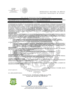Convocatorias 2015 - Instituto Tecnológico de Torreón