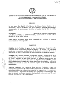 convenio de colaboración entre la universidad carlos iii de madrid y