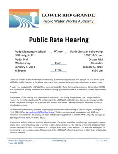 Public Rate Hearing