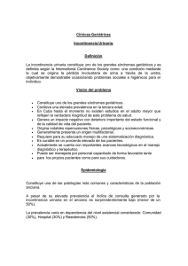 Clínicas Geriátricas Incontinencia Urinaria. Definición La