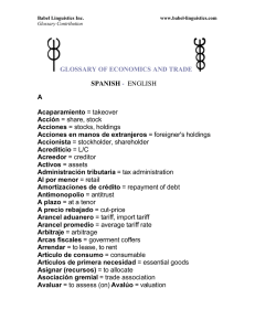 GLOSSARY OF ECONOMICS AND TRADE