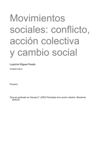 Movimientos sociales: conflicto, acción colectiva y cambio