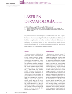 LÁSER EN DERMATOLOGÍA (1ra. Parte)