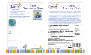 manual termometro de baño digital