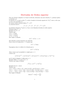 Derivadas de Orden superior