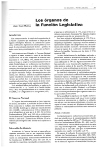 Los órganos de la Función Legislativa