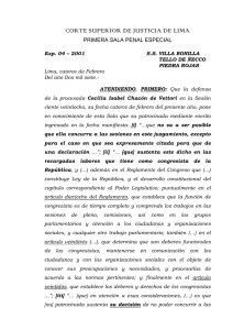 Exp. 04-2001 - CASO CECILIA CHACON
