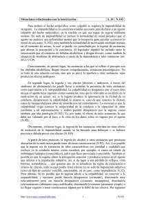 Situaciones relacionadas con la intoxicación.œ L.10 N.103 Para