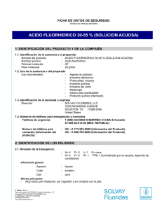 acido fluorhidrico 30-55 % (solucion acuosa)