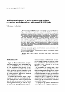 Análisis económico de la lucha química contra plagas en cultivos