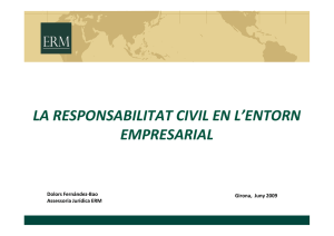 La Responsabilitat Civil a l`Entorn Empresarial