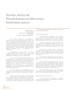 Niveles séricos de Procalcitonina en infecciones bacterianas graves