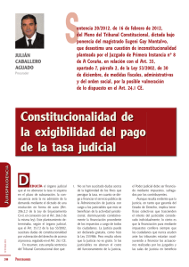 Constitucionalidad de la exigibilidad del pago de la tasa judicial