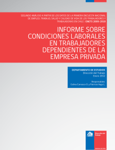 INFORME SOBRE CONDICIONES LABORALES EN