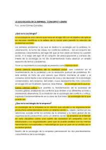 LA SOCIOLOGÍA DE LA EMPRESA: CONCEPTO Y LÍMITES Fco