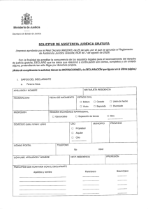 Solicitud de Justicia Gratuita - Ilustre Colegio de Abogados de Ávila