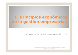 1. Principios económicos de la gestión empresarial de la