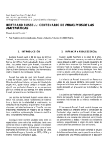 bertrand russell: centenario de principios de las matemáticas